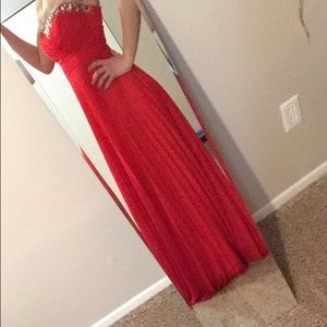 Red prom dress I wore once for homecoming.