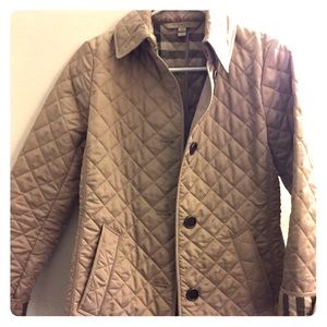 A beige Burberry Brit sz XS jacket