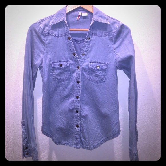 Denim button up shirts bongo