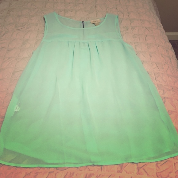 Loft Teal Top