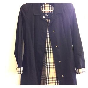 Black Burberry London trench sz 2R