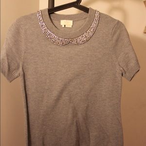 Kate spade jeweled collar sweater top