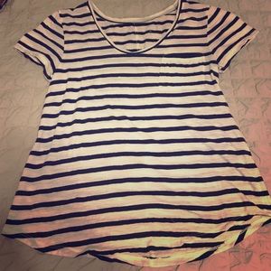 Navy & White Stripped Loft Tee