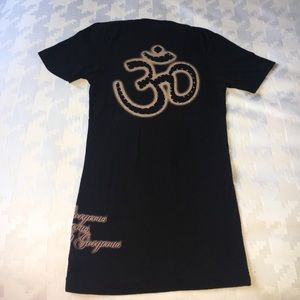 Om Symbol T-shirt with Swarovski crystals