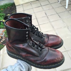 Red doc martens 8 hole