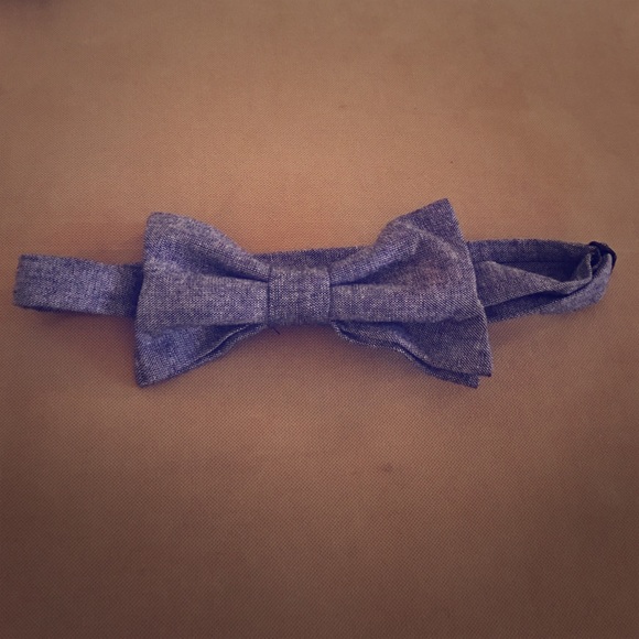 Vintage Grey cotton bow tie