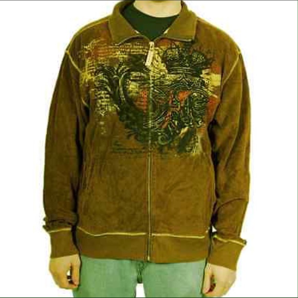 BARE FOX MEN’S ZIP FRONT FRENCH TERRY TRACK JACKET