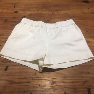 J.Crew white shorts with elastic waistband.