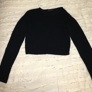 Black lightweight Brandy Melville cropped sweater