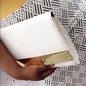 Ivory and Gold Clutch purse