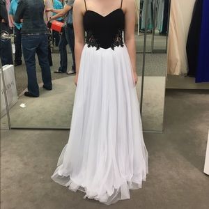 Black and White Prom Dress