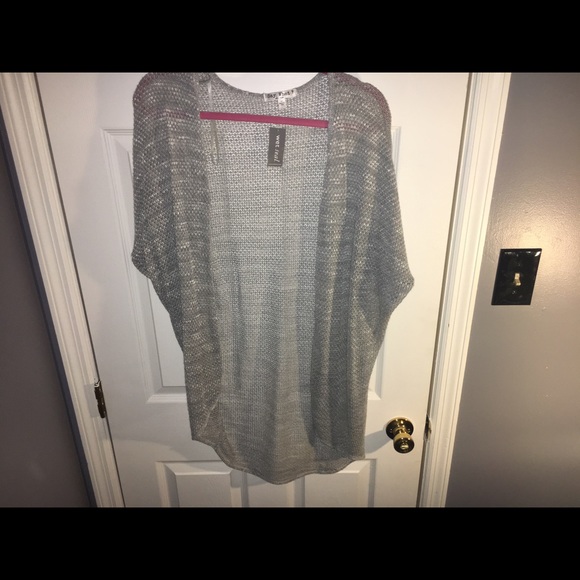 Grey sweater cardigan