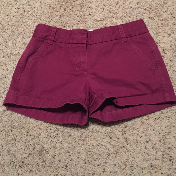 J. Crew Raspberry Chino Shorts Size 00