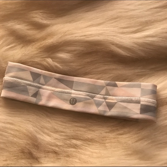 LuluLemon White Geometric Print Headband