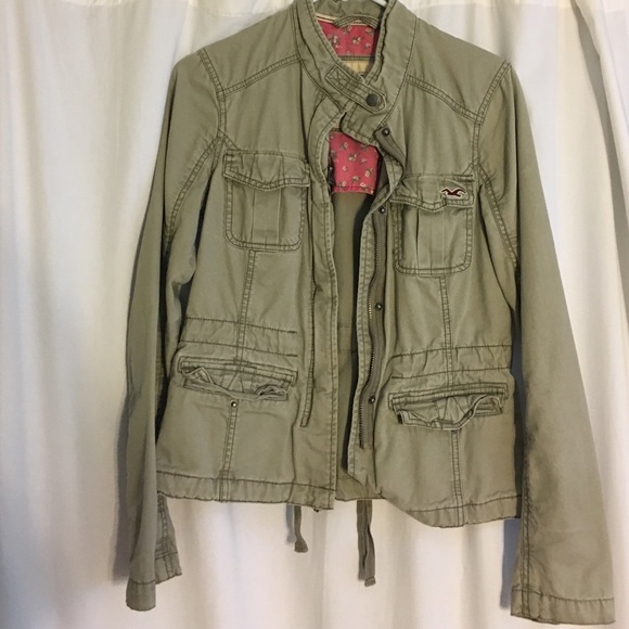 Hollister grey military jacket
