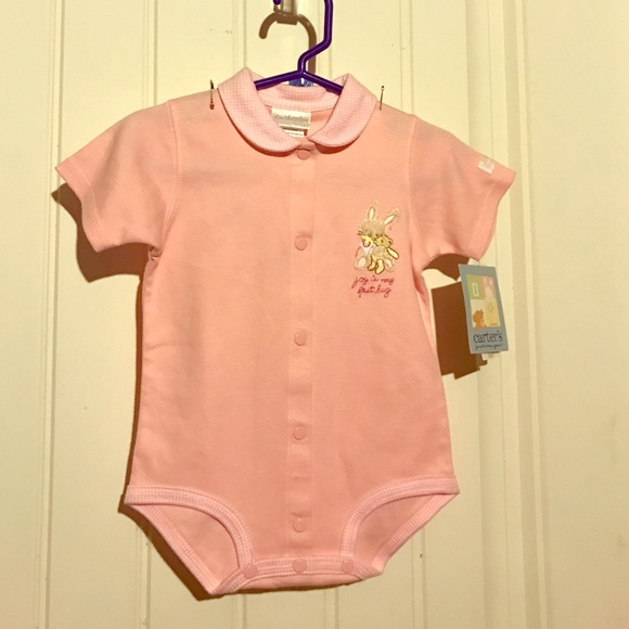 Carters pink polo bodysuit 3-6 months NWT