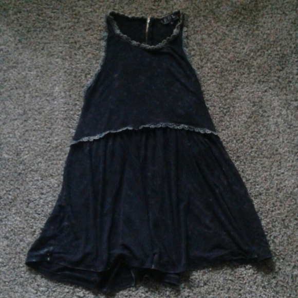 Distressed black Racerback Tunic