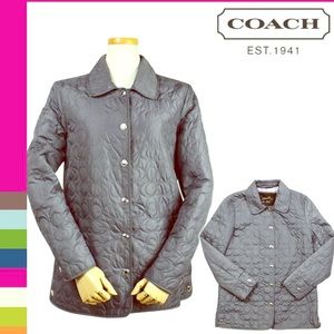 Coach quilted black jacket