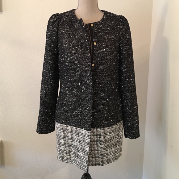Banana Republic black/white coat - Picture 1 of 4