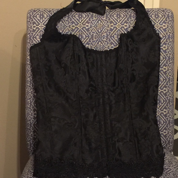 Fredrick's of Hollywood: Black halter corset