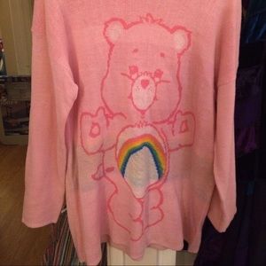 Iron fist care bear new pink sweater size large