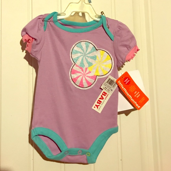 Little missmatched  3-6 months candy bodysuit NWT