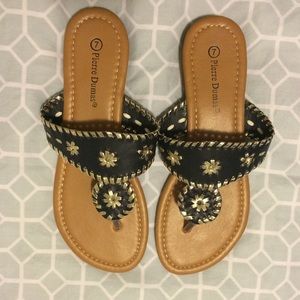 ‼️Sale‼️ Black + Silver knock off Jack Rogers