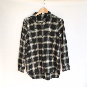 Madewell Flannel Monochrome Long-sleeve M