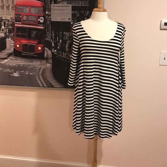 American Eagle striped half sleeve dress