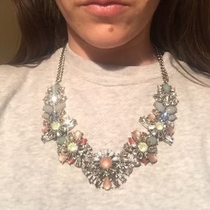 Loft Silver and Pastels Floral Necklace