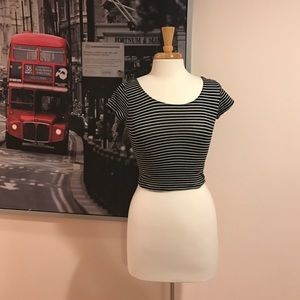Garage striped crop top