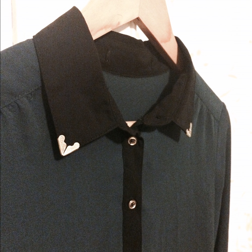 Sheer button up shirt