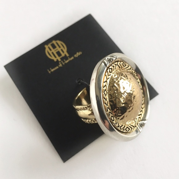 House of Harlow 1960 Golden Scutum Ring - Picture 4 of 8