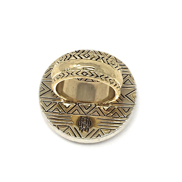 House of Harlow 1960 Golden Scutum Ring - Picture 7 of 8