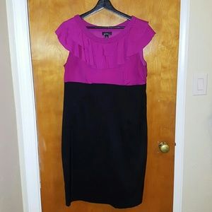 Magenta and Black hip hugging dress!