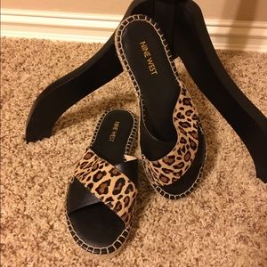 Nine West Leopard Slide