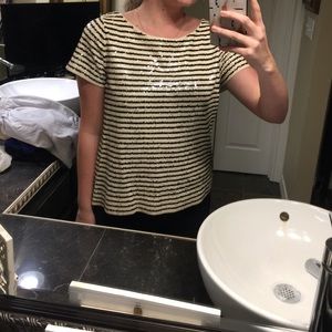 J. Crew Sequin Striped Top