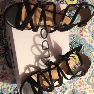 Black Strappy Sandals from Aldo