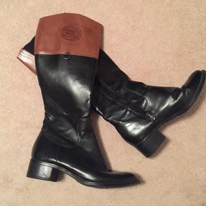 Two tone leather Etienne Aigner Riding Boots