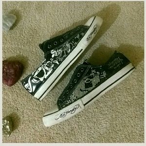 💰MAKE OFFER💰 Ed Hardy Skull  Slipon Sneakers Sz8