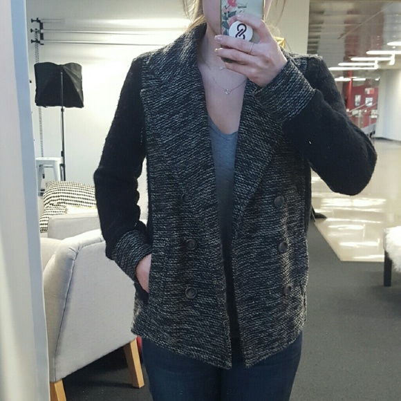 Nordstroms BP Black Knit Coat - Picture 1 of 4