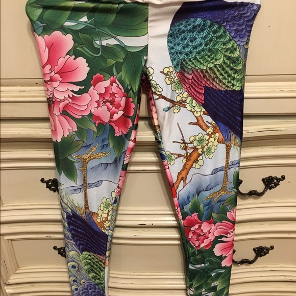 Peacock leggings