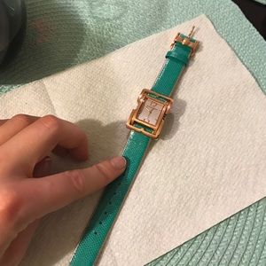 BCBG Gold and Turquoise Watch