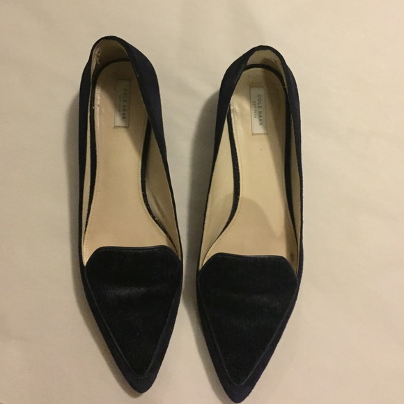 Cole Haan Navy Mohair Flat