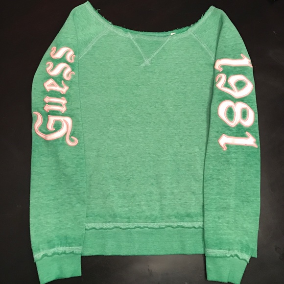 guess sweatshirt green