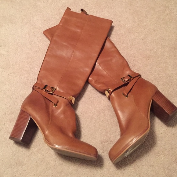 Excellent Tan Leather Michael Kors Boots