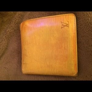 Authentic Louis Vuitton vintage yellow epi wallet