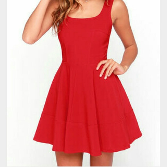 Lulu*s red skater dress