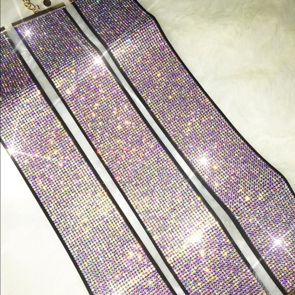 Dahlia Multi Color Luxd Crystal Choker - Picture 3 of 5