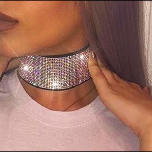 Dahlia Multi Color Luxd Crystal Choker - Picture 5 of 5